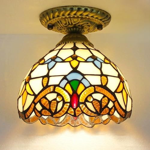 Tiffany Style Buntglas Deckenleuchte E27 Antike Vintage Lampe für Küche Wohnzimmer Schlafzimmer Bad Flur Treppe Esszimmer Cafe Bar Elegante Heimbeleuchtung Tiffany Style Buntglas Deckenleuchte E27 Antike Vintage Lampe für Küche Wohnzimmer Schlafzimmer Bad Flur Treppe Esszimmer Cafe Bar Elegante Heimbeleuchtung von Wmmner
