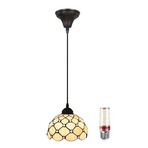 Tiffany Style Pendelleuchte 8 Zoll Vintage Hängelampe Einstellbare Deckenleuchte für EsszimmerWohnzimmer Schlafzimmer Einzigartige Glas Schatten Design Elegante Home Beleuchtung Tiffany Style Pendelleuchte 8 Zoll Vintage Hängelampe Einstellbare Deckenleuchte für EsszimmerWohnzimmer Schlafzimmer Einzigartige Glas Schatten Design Elegante Home Beleuchtung von Wmmner