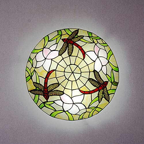 Tiffany Vintage Deckenleuchte – Retro Stil 40CM E27 Veranda & Flur Lampe Elegante GlaSs Schatten für Schlafzimmer Esszimmer Flur Bad & Balkon Beleuchtung Tiffany Vintage Deckenleuchte – Retro Stil 40CM E27 Veranda & Flur Lampe Elegante GlaSs Schatten für Schlafzimmer Esszimmer Flur Bad & Balkon Beleuchtung von Wmmner