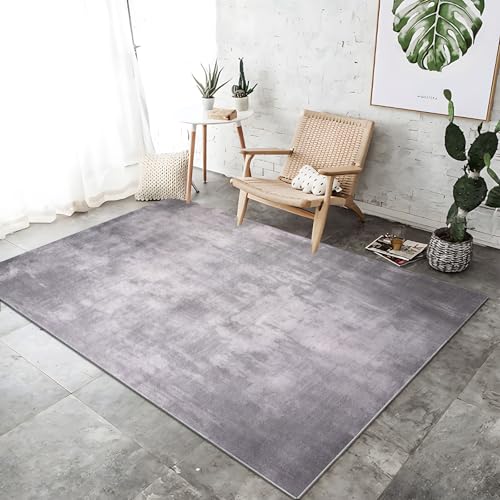 Waschbarer, fusselfreier grauer Teppich, rutschfest, weich, kurzflorig, Shaggy, mit abstrakter Struktur, 120 x 170 cm Teppich für das Home Office oder den Esszimmer Waschbarer, fusselfreier grauer Teppich, rutschfest, weich, kurzflorig, Shaggy, mit abstrakter Struktur, 120 x 170 cm Teppich für das Home Office oder den Esszimmer von Wmmner