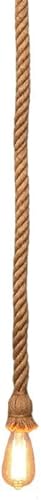 Wmmner 1 Köpfe V-Intage Hanf Seil Pendelleuchte Retro Hanf Seil Hängeleuchte Industriestil Kronleuchter Deckenleuchte Lampe Für Speisesaal Restaurant Beleuchtung (B)/D von Wmmner