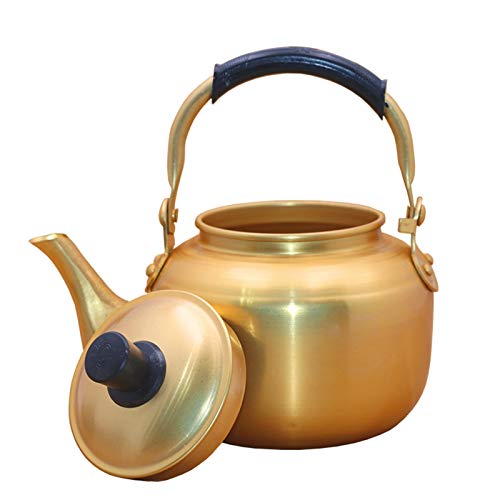 Wmmner Altmodische Heizteekanne Für Herdplatte Ergonomischer Hitzebeständiger Griff Wasserkocher Mit Gleichmäßiger Wärmeleitung Und Schnellem Aufheizen Für Kaffee, Milch Usw., Gas Anwendbar () von Wmmner