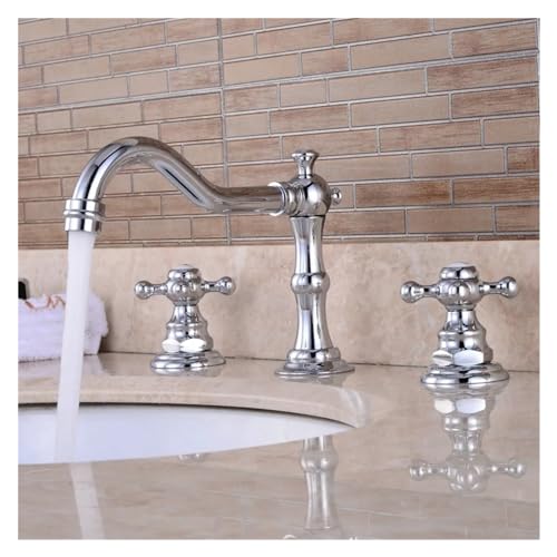 Wmmner Antike Bronze Weit Verbreitete Badezimmer Waschbecken Wasserhahn 3 Loch Deck Montiert Doppelgriff Heiß Kalt Wasser Mixer Wasserhahn Pinsel Nickel,/Chrom Wmmner Antike Bronze Weit Verbreitete Badezimmer Waschbecken Wasserhahn 3 Loch Deck Montiert Doppelgriff Heiß Kalt Wasser Mixer Wasserhahn Pinsel Nickel,/Chrom von Wmmner