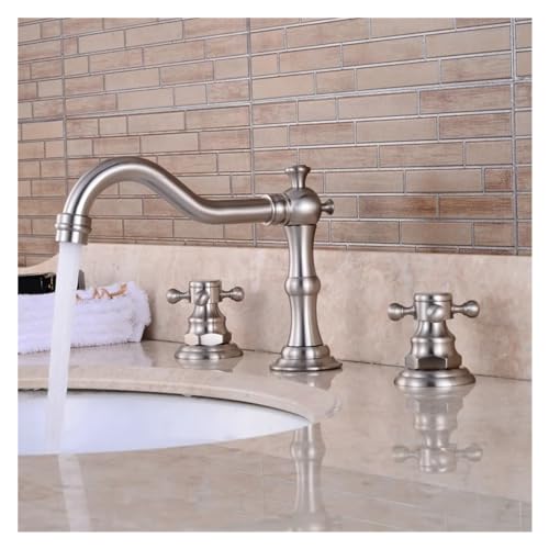 Wmmner Antike Bronze Weit Verbreitete Badezimmer Waschbecken Wasserhahn 3 Loch Deck Montiert Doppelgriff Heiß Kalt Wasser Mixer Wasserhahn Pinsel Nickel,/Pinsel Nickel Wmmner Antike Bronze Weit Verbreitete Badezimmer Waschbecken Wasserhahn 3 Loch Deck Montiert Doppelgriff Heiß Kalt Wasser Mixer Wasserhahn Pinsel Nickel,/Pinsel Nickel von Wmmner