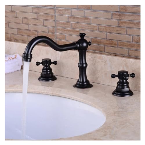 Wmmner Antike Bronze Weit Verbreitete Waschbecken Wasserhahn - 3 Loch Deck Montiert Dual Griff Heiß- Und Kaltwasser-Mischer Wasserhahn Wmit Pinsel Nickel Finish Einfache Installation Stilvolles Home U Wmmner Antike Bronze Weit Verbreitete Waschbecken Wasserhahn - 3 Loch Deck Montiert Dual Griff Heiß- Und Kaltwasser-Mischer Wasserhahn Wmit Pinsel Nickel Finish Einfache Installation Stilvolles Home U von Wmmner