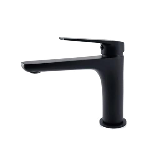 Wmmner Bad Wasserhähne Waschbecken Mixer Waschbecken Wasserhahn Gourmet Waschbecken Wasserhähne Wasser Tap Hot Cold Crane Tapware Messing Chrom Matt Schwarz, Küchenspüle Wasserhahn Facut/Mattschwarzer von Wmmner
