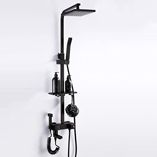 Wmmner Badewanne Wasserhahntat Mit Handbrause Mixer Badewanne Schwarz Schwarzbadarmatur Messing Spray Kalt- Und Heißwasser Multifunktionsarmatur Badewanne, von Wmmner