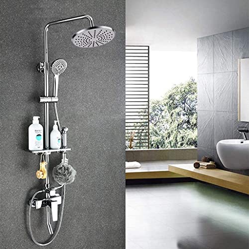 Wmmner Badezimmer Duscher System Regendusche Set Mit 9" Duschkopf Und Handduschsystem Mit Regal Für Bad Bar Dusche Einstellbar Chrom Wmmner Badezimmer Duscher System Regendusche Set Mit 9" Duschkopf Und Handduschsystem Mit Regal Für Bad Bar Dusche Einstellbar Chrom von Wmmner