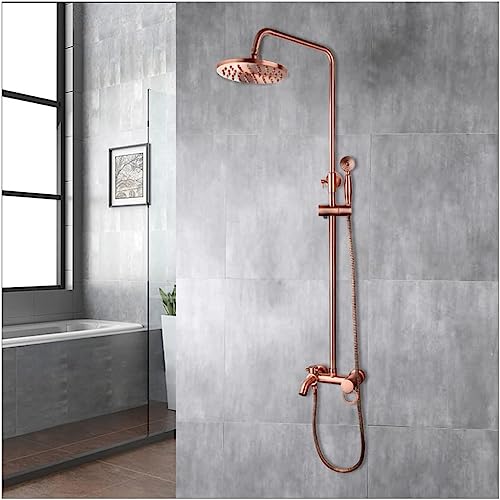 Wmmner Badezimmer-Set Regenkopf Rosa Rose Gold-Plattierter Bad-Mischer Mit Handbrause Wasserhahn Ulz 000688Duschsystemtatisch Schwarz Verdeckter Badezimmer-Regenmischer Duscharmaturen Set Mit 10-12 Zo Wmmner Badezimmer-Set Regenkopf Rosa Rose Gold-Plattierter Bad-Mischer Mit Handbrause Wasserhahn Ulz 000688Duschsystemtatisch Schwarz Verdeckter Badezimmer-Regenmischer Duscharmaturen Set Mit 10-12 Zo von Wmmner