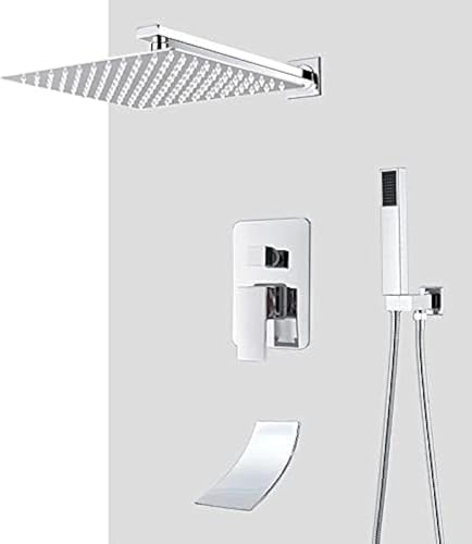 Wmmner Badezimmer Wasserhahn Chrom Regen Dusche Kopf Dusche Wasserhahn Wandmontierte Badewanne Bad Mixer Wasserhahn Schönheit Badezimmer Set Dusche, Eine Farbe-8Zoll 3Way a/Eine Farbe/12 Zoll 3 Wege B Wmmner Badezimmer Wasserhahn Chrom Regen Dusche Kopf Dusche Wasserhahn Wandmontierte Badewanne Bad Mixer Wasserhahn Schönheit Badezimmer Set Dusche, Eine Farbe-8Zoll 3Way a/Eine Farbe/12 Zoll 3 Wege B von Wmmner