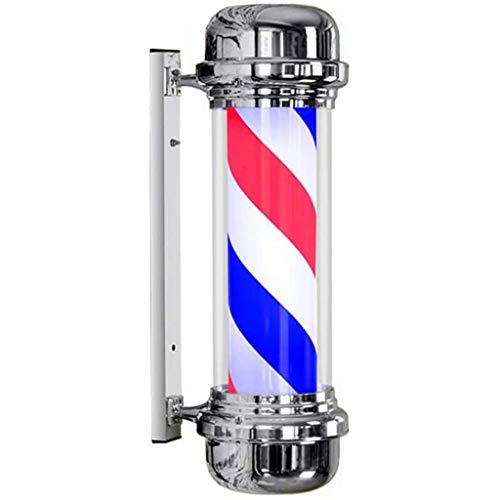 Wmmner Blinkende Barber Pole LED, LED-Barbierstange, attraktives Symbol, rotierende Streifen, Wandhängelampe, Friseursalon, Ladenschild, A/70 cm (A 57 cm), a/95 cm von Wmmner