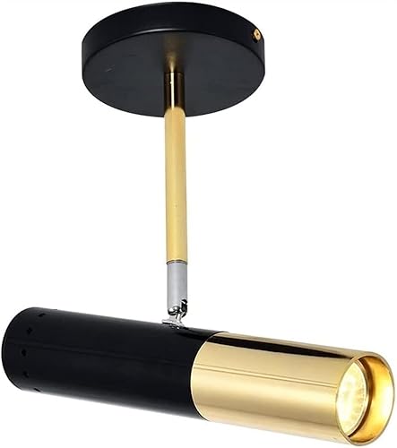 Wmmner Champagnerfarbene Gold-Schienen-Deckenstrahler V-Intage Led-Schienenbeleuchtung Drehbare Leuchtenköpfe Einbauleuchte, Modernes Esszimmer von Wmmner