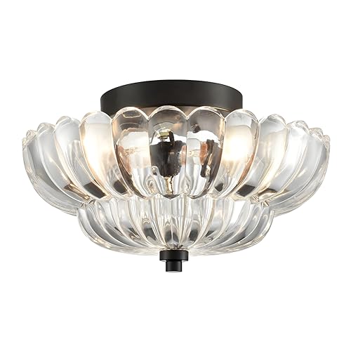 Wmmner Deckenleuchte Flush Mount Mit Klarem Lampenschirm Moderne Schwarze Leuchte Und Beleuchtung von Wmmner