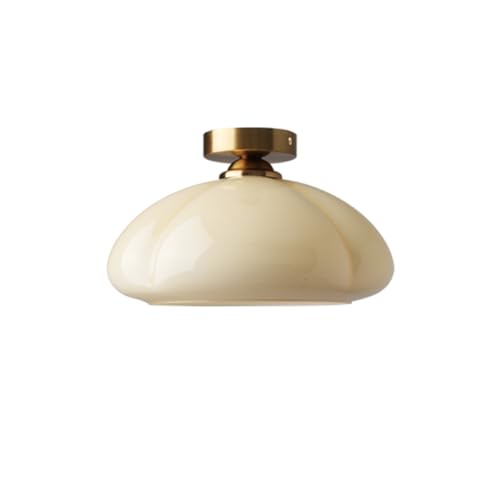 Wmmner Deckenleuchte Mit Bündiger Montage Und Wasserspiegelglas-Schirm, Mid Century Modern Vintage, Ähnlich Wie Leuchten Im Eingangsbereich./Creme von Wmmner