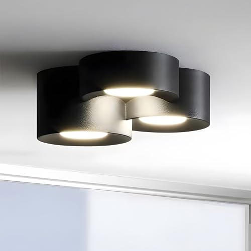 Wmmner Deckenleuchte – Schwarze Einbauleuchte, Schwarze Leuchte, Eingangsbereich, Schrank/Schwarz/10,6 Zoll von Wmmner