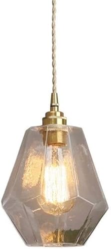 Wmmner Diamant Kunst Dekoration Glas Pendelleuchte Moderne Schatten Transparente Deckenlampe Hängende Beleuchtungskörper Industrie, Kronleuchter/Glas von Wmmner