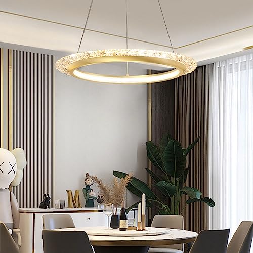 Wmmner Dimmbare Pendelleuchte Kreis Eisen Und Acryl Kronleuchter 3000-6500K Led-Hängelampe Minimalistische Hängeleuchte Beleuchtung Dekoration Geeignet Für Restaurant Bar Pavillon Clubho/Gold 40 cm/St Wmmner Dimmbare Pendelleuchte Kreis Eisen Und Acryl Kronleuchter 3000-6500K Led-Hängelampe Minimalistische Hängeleuchte Beleuchtung Dekoration Geeignet Für Restaurant Bar Pavillon Clubho/Gold 40 cm/St von Wmmner