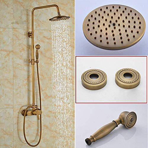 Wmmner Dusche Systiel Messing Antike Regendusche Set Wasserhahn Einhand-Außendusche Mixer Wasserhahn Messing Regendusche Mixer Mit Handbrause, Antike Messing D,02 Ulz 000439 Badezimmer Wasserhahn Gold Wmmner Dusche Systiel Messing Antike Regendusche Set Wasserhahn Einhand-Außendusche Mixer Wasserhahn Messing Regendusche Mixer Mit Handbrause, Antike Messing D,02 Ulz 000439 Badezimmer Wasserhahn Gold von Wmmner