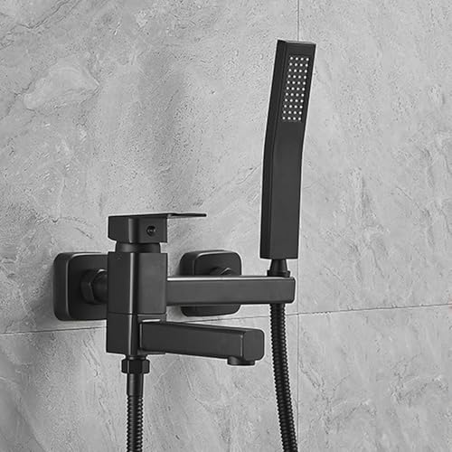 Wmmner Duschkopf-Set, Badewannendusche Mixer Wasserhahn Wandmontiert Schwarz 90 Swivel Wasserhahn Badezimmer Mischbatterie Mit Dusche Einhebel-Bad Wasserhahn-C, Weiß-C/Schwarzer/a Wmmner Duschkopf-Set, Badewannendusche Mixer Wasserhahn Wandmontiert Schwarz 90 Swivel Wasserhahn Badezimmer Mischbatterie Mit Dusche Einhebel-Bad Wasserhahn-C, Weiß-C/Schwarzer/a von Wmmner