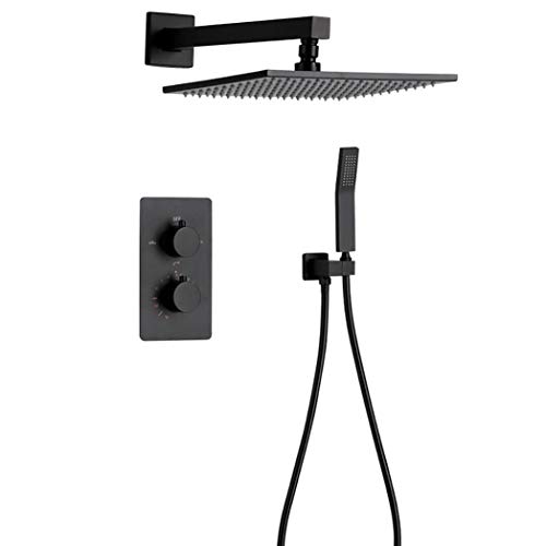 Wmmner Duschsystem, An Der Wand Montiertetatische Regendusche Aus Mattschwarzem Messing Mit 8-12 Ulz 000773 Duschsystem Mattschwarz Wandmontierte Regendusche Faucet Rotieren Gießkanne Bad Dusche Set Wmmner Duschsystem, An Der Wand Montiertetatische Regendusche Aus Mattschwarzem Messing Mit 8-12 Ulz 000773 Duschsystem Mattschwarz Wandmontierte Regendusche Faucet Rotieren Gießkanne Bad Dusche Set von Wmmner