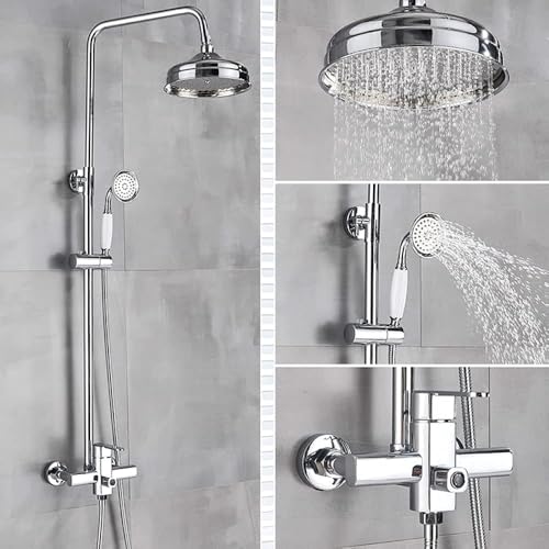 Wmmner Duschsystem Chrom Duscharmatur Bad Duschmischer Wasserhahn 8 Regenfall Duschkopf Bad Duschset W/Handbrause Badewanne Wasserhahn Wandmontiert, Gebürstetes Nickel D/Chrom Im Stil/a Wmmner Duschsystem Chrom Duscharmatur Bad Duschmischer Wasserhahn 8 Regenfall Duschkopf Bad Duschset W/Handbrause Badewanne Wasserhahn Wandmontiert, Gebürstetes Nickel D/Chrom Im Stil/a von Wmmner