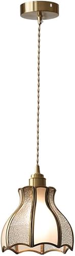 Wmmner E27 Anhängerlichter V-Intage Alle Messing Pendelleuchte Mit Gespleißtem Glasschirm Europäische Einfache 6,3In Messing Glas Hängelampe Für Schlafzimmer Treppe Fenster Eingang Restaurant Wmmner E27 Anhängerlichter V-Intage Alle Messing Pendelleuchte Mit Gespleißtem Glasschirm Europäische Einfache 6,3In Messing Glas Hängelampe Für Schlafzimmer Treppe Fenster Eingang Restaurant von Wmmner