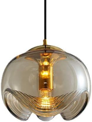 Wmmner E27-Schrauben-Einzelleuchten-Kronleuchter, Kreativer Glas-Pendelleuchten-Schirm, Nordische Minimalistische Deckenleuchte, Kücheninsel, Café, Flur, Dekorationsleuchten von Wmmner