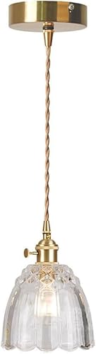Wmmner E27 Skandinavischer Stil Retro Pendelleuchte Einfache Transparente Messing Glas Pendelleuchte Für Esszimmer Schlafzimmer Eingang Nachttisch B&B Kleine Hängelampe Höhenverstellbar Wmmner E27 Skandinavischer Stil Retro Pendelleuchte Einfache Transparente Messing Glas Pendelleuchte Für Esszimmer Schlafzimmer Eingang Nachttisch B&B Kleine Hängelampe Höhenverstellbar von Wmmner