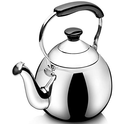 Wmmner Edelstahl-Wasserkocher Mit Heat-Resistenter Ergonomischer Griff Spiegelpolierverfahren Geeignet Für Den Haushalt Für Kaffee, Milch Usw., Gas Anwendbar () von Wmmner