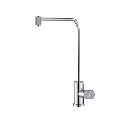 Wmmner Einhebel-Küchenmischungr Tapstaps Direkter Trinkwasserhahn Küchenspüle Wasserhahn, Einhand-Rotationsbürsten-Trinkhahn, Schwarz Chrom Küchenspüle Mischbatterie/Chrom 2/a von Wmmner
