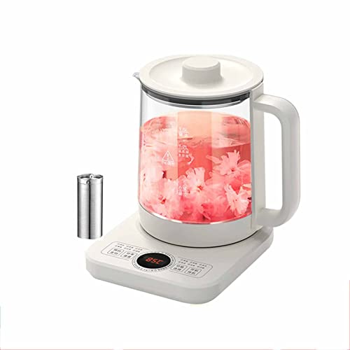 Wmmner Elektrischer Wasserkocher, Smart Multifunctional High Borosilicat Glas H18 Heizfunktionen Elektrischer Tee Pot Schnelle Kochende Wärmeerhaltungsfunktion 304 Edelstahl (3)/2/1.8L von Wmmner
