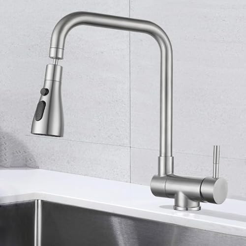 Wmmner Faltbarer Schwarzer Küchenhahn - Platzsparendes Design 2 Sprühmodi Einhand-Mischbatterie Für Moderne Küchen Perfekt Für Die Installation Unter Dem Fenster Unverzichtbares Küchenzubehör/Gebürste Wmmner Faltbarer Schwarzer Küchenhahn - Platzsparendes Design 2 Sprühmodi Einhand-Mischbatterie Für Moderne Küchen Perfekt Für Die Installation Unter Dem Fenster Unverzichtbares Küchenzubehör/Gebürste von Wmmner