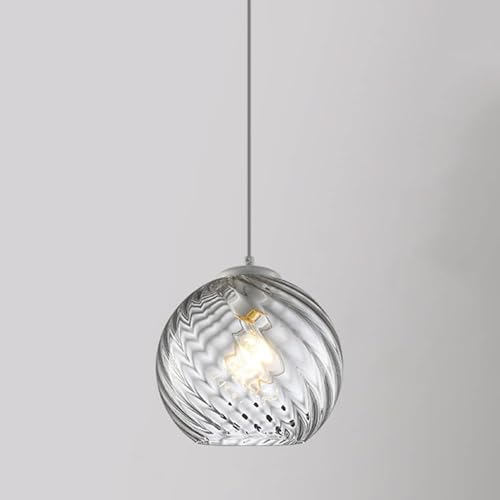 Wmmner Glas Pendelleuchte E27 1-Licht Home Decke Hängeleuchte - Restaurant Cafe Hängeleuchte Modernes Badezimmer Küche Einstellbar, Wmmner Glas Pendelleuchte E27 1-Licht Home Decke Hängeleuchte - Restaurant Cafe Hängeleuchte Modernes Badezimmer Küche Einstellbar, von Wmmner
