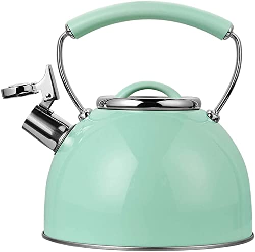 Wmmner Glas-Teekanne, Porzellan-Teekanne,Teemaschine,Teekannen Herdteekessel,Chirurgischer Griff,Malprozess Haushaltsteekanne (Grün 2,5L)/Grün/2.5L von Wmmner