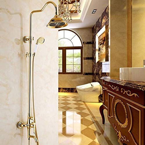 Wmmner Gold Badezimmer Regen Dusche Wasserhahn Set Luxus Mischbatterien Mit Handbrause Kopf Dusche Sets Handbrause System Wmmner Gold Badezimmer Regen Dusche Wasserhahn Set Luxus Mischbatterien Mit Handbrause Kopf Dusche Sets Handbrause System von Wmmner