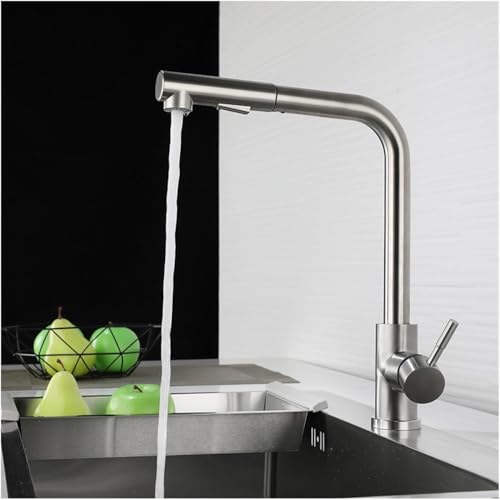 Wmmner Große Ornamente Ausziehbare Küchenspüle Wasserhahn 2 Funktion Sprühdüse Wasserhahn Rotation Deck Mount Stainless Stahl Kalt Heißwasser Mixer Für Küche Große Ornamente von Wmmner