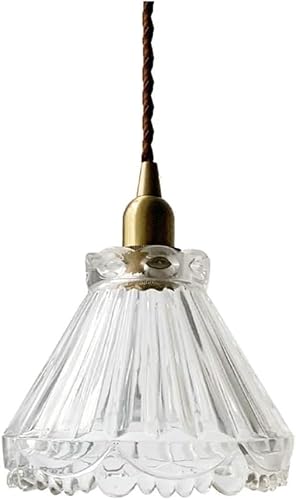 Wmmner Handgeblasene Glas-Pendelleuchte, Gestreiftes Glas, Moderne Deckenpendelleuchte Mit Verstellbarem Kabel, Kronleuchter von Wmmner
