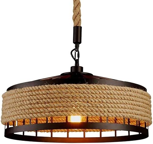 Wmmner Hanf Seil Gourmet Land Dekoration Hängen Lichter Wrought Eisen Lampenschirm Pendelleuchte Deckenleuchte E27, Wmmner Hanf Seil Gourmet Land Dekoration Hängen Lichter Wrought Eisen Lampenschirm Pendelleuchte Deckenleuchte E27, von Wmmner