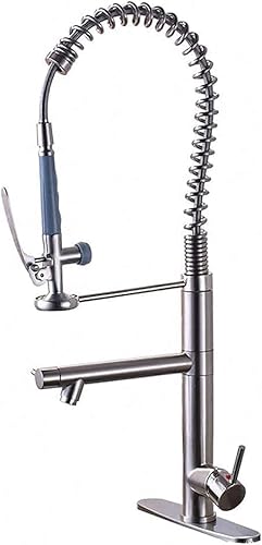 Wmmner Helle Chrom Frühling Pull Down Küchenarmatur Hands Free Sprayer Kopf Mit Schloss Heiß Kalt Wasser Küche Mixer Wasserhahn Swivel Auslauf/Gebürstet Wmmner Helle Chrom Frühling Pull Down Küchenarmatur Hands Free Sprayer Kopf Mit Schloss Heiß Kalt Wasser Küche Mixer Wasserhahn Swivel Auslauf/Gebürstet von Wmmner