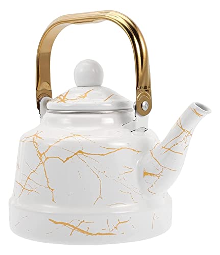 Wmmner Herd Teekessel Teekanne Tee Wasserkocher 1.7L Wasserkocher Herd Top Kaffee Wasserkocher Flacher Boden Wasserkocher Tee Wasserkocher Milchkrug Für Gasherd Und Induktionskocher Herd Top Wasserkoc von Wmmner