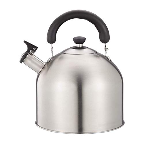 Wmmner Herd Top Wasserkocher Pfeife Universal Edelstahl Teekanne Für Ergonomische Hitze-Beständige Griff Multi-Layer Composite Bottom Für Kaffee, Milch Usw., Gas Anwendbar () von Wmmner