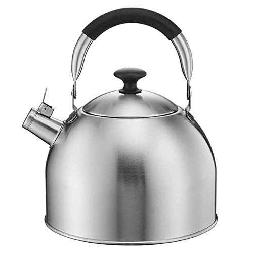 Wmmner Herdplatte Pfeifen Wasserkocher Kochqualität Edelstahl Tee Wasserkocher Ergonomischer Hitzebeständiger Griff Große Kapazität Für Kaffee, Milch Usw., Gas Anwendbar () von Wmmner