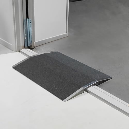 Wmmner Hochleistungs-Aluminium-Rollstuhlrampe - 300 Kg Fassungsvermögen Schwellenrampe Für Türen Und Türstufen, Ideal Für Rollstühle, Motorräder Und Kinderwagen (60 cm X 40 cm X 4,5 Cm)/80Cm * 40Cm * von Wmmner