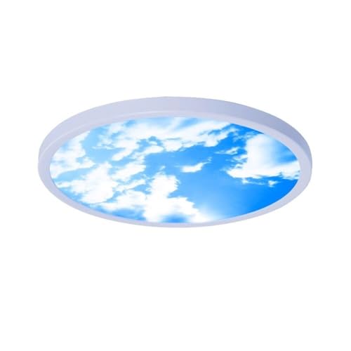 Wmmner Home Dekorative Dimmbare Led Unterputz Deckenleuchtet Mit Fernbedienung, Blue Clouds Deckenleuchte, Moderne Ultradünne Weiße Runde Deckenleuchte Für Wohnzimmer Schlafzimmer Korridor Hal Ulz 000 von Wmmner