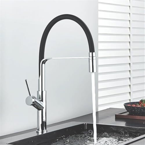 Wmmner Kitchen Faucet Square Faucet, Pull Out New Type Hot Cold Water Mixer Tap For Sink Single Hole(Matte Black)/Chrom Schwarz/a von Wmmner