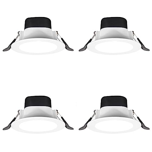 Wmmner Kommerzieller Downlight Led-Deckenstrahler Für Zuhause, Aluminium-Spotlight, Anti-Beschlag, Für Badezimmer, Deckenleuchte, Einbauleuchten, 1Er-Pack/4Er-Pack/4000K/4Er-Pack 18 W von Wmmner