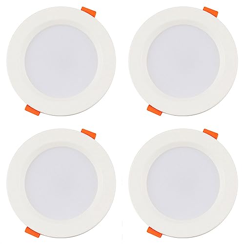 Wmmner Kommerzieller Einbau-Downlight Für Zuhause, Wohnzimmer, Schlafzimmer, Augenschutz, Deckenleuchte, Aluminium-Pc, Panel, 1 Packung/4 Packungen/6000K/4Er-Pack 7 W von Wmmner