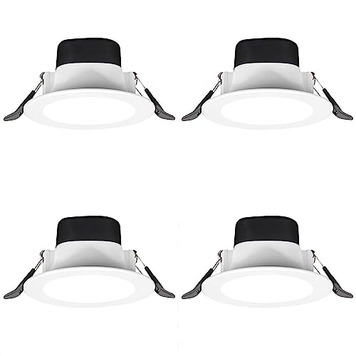 Wmmner Kommerzielles Downlight Moderne Aluminium-Badezimmer-Deckenleuchte, Anti-Beschlag, Led, Einbaustrahler, Wohnraum-Panel-Leuchte, 1 Packung/4 Packungen/6500K/4Er-Pack 9 W von Wmmner