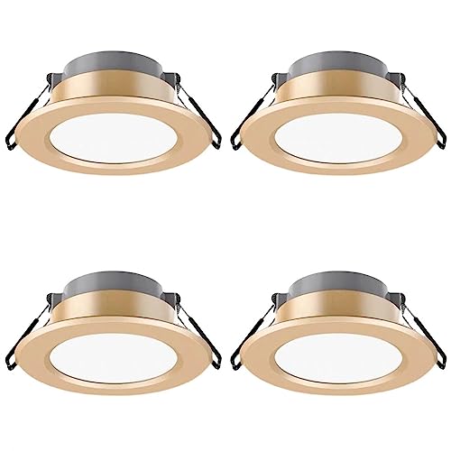 Wmmner Kommerzielles Led-Einbaudownlight, Strahler Für Wohnzimmer, Schlafzimmer, Goldene Deckenleuchte, 3W5W7W, Aluminium, Pc-Einbaustrahler, 1 Packung/4 Packungen/6000K/4Er-Pack 5 W Wmmner Kommerzielles Led-Einbaudownlight, Strahler Für Wohnzimmer, Schlafzimmer, Goldene Deckenleuchte, 3W5W7W, Aluminium, Pc-Einbaustrahler, 1 Packung/4 Packungen/6000K/4Er-Pack 5 W von Wmmner