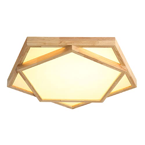 Wmmner Kreativer Geometrischer Massivholz-Kronleuchter Schlafzimmer-Deckenleuchte Nordische Holzstamm-Wohnzimmerleuchte Persönlichkeit Japanischer Raum Led-Leselampen Und Laternen Interessantes Leben von Wmmner